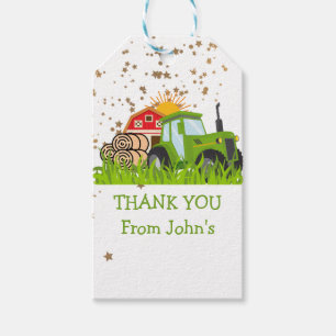 Etiqueta Para Presente Trator verde Decoração da Festa de aniversário d