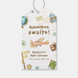 Etiqueta Para Presente Travel Around The World Airplane Baby Shower