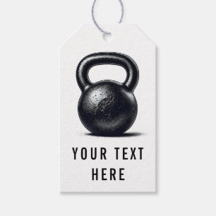 Etiqueta Para Presente Treinamento Personalizado de Fitness com Kettlebel