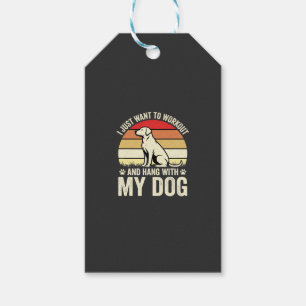 Etiqueta Para Presente Treino Com O Meu Cão Pôr do Sol Retro