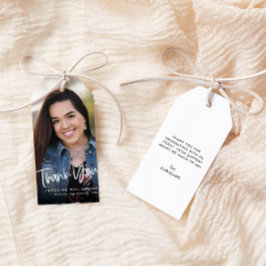 Etiqueta Para Presente Trendy Casual Script Graduação Foto Obrigado