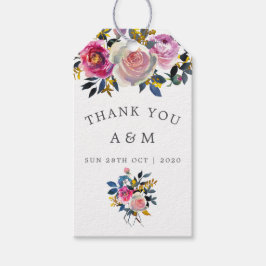 Etiqueta Para Presente Trendy Colorways Watercolor Floral Wedding
