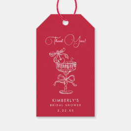 Etiqueta Para Presente Trendy Red She's The Cherry On Top Bridal Shower