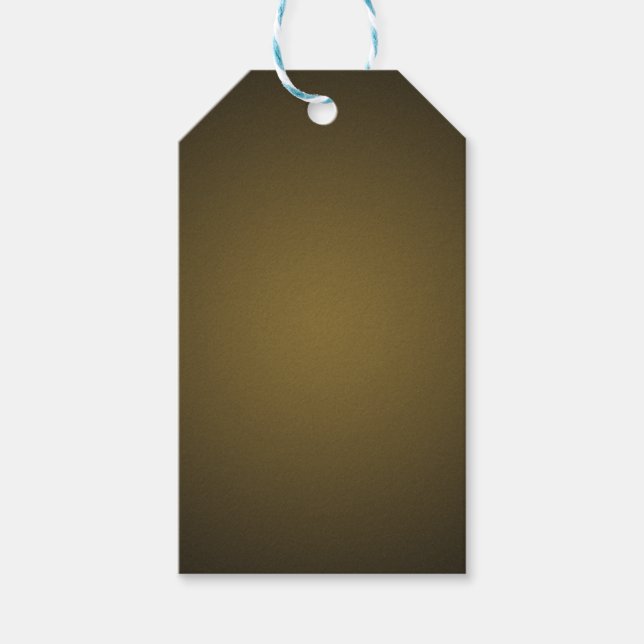 Etiqueta Para Presente Trendy Tan e Black Grainy Vignette (Frente)