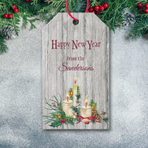 Três Buquês de Natal em Vela sobre Madeira