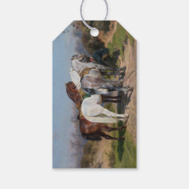 Etiqueta Para Presente Três Cavalos Estalhões (por Rosa Bonheur)