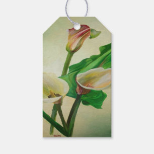 Etiqueta Para Presente Três Lírios Calla Afiados em acrílico Botânico