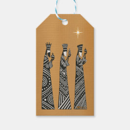 Etiqueta Para Presente Três Reis Magos Natal Preto e Branco Natividade