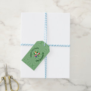 Etiqueta Para Presente Trevo de Três Folhas Personalizado Ítalo-Irlandês 