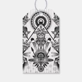 Etiqueta Para Presente Tribal Nativo abstrato