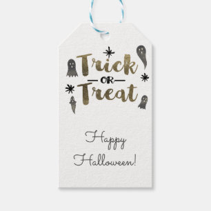 Etiqueta Para Presente Trick or Treat Fantasma Chic Festa de Halloween Fa