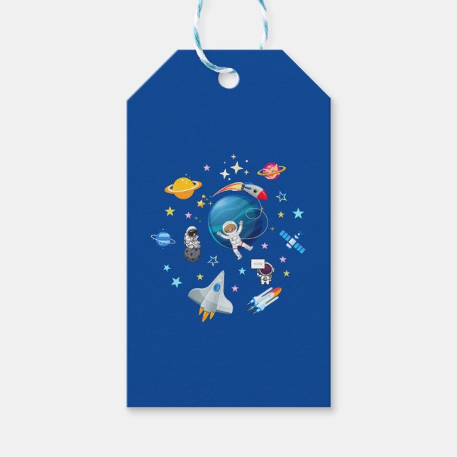 Etiqueta Para Presente Trilha de Espaço (Frente)