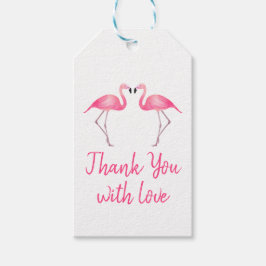 Etiqueta Para Presente Tropical Flamingo Pink Obrigado Favor De Casamento