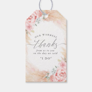 Etiqueta Para Presente Tropics Florais Pampas Grass Casamento Presente Ta