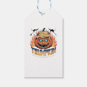 Etiqueta Para Presente Trumpkin Clássico - Design de Abóbora Louca