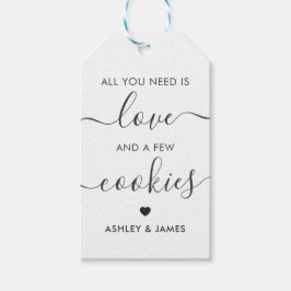 Etiqueta Para Presente Tudo que você precisa é amor e alguns biscoitos, c
