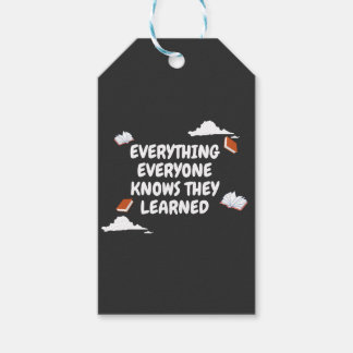 Etiqueta Para Presente Tudo Que Você Sabe, Aprendeu