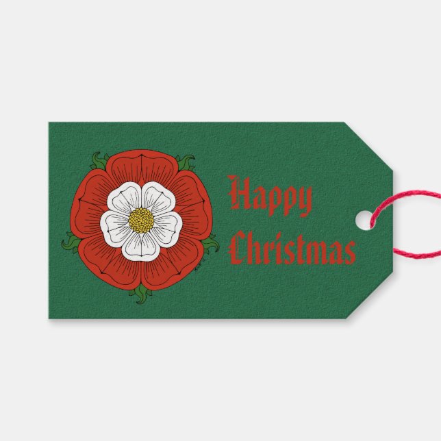 Etiqueta Para Presente Tudor Rosa (Frente (horizontal))