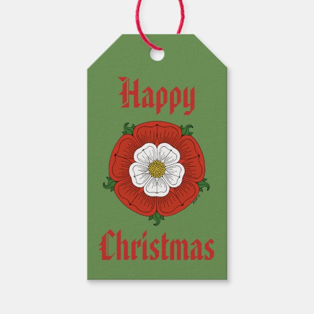 Etiqueta Para Presente Tudor Rosa (Frente)