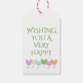 Etiqueta Para Presente Tulipas Elegantes Personalizadas da Primavera, Sau