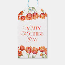 Tulipas Laranja Modernas Feliz dia de as mães Flor