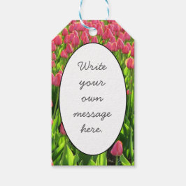 Etiqueta Para Presente Tulipas Rosa