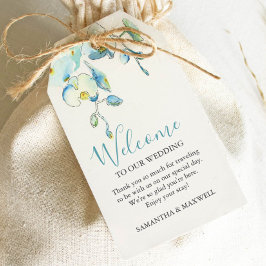 Etiqueta Para Presente Turquoise Floral Wedding Tags Favor
