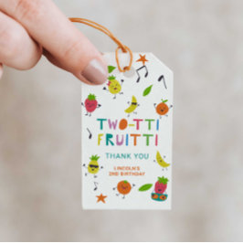 Etiqueta Para Presente Tutti Fruitti Aniversário Frutas Personalizadas
