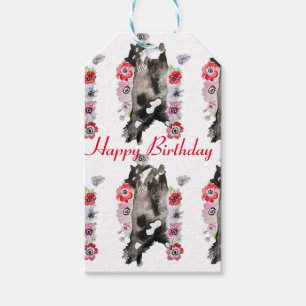 Etiqueta Para Presente Tuxedo Black White Cat Gats Funny Floral Dags
