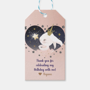 Etiqueta Para Presente Twinkle Little Star Coelhinho Pêssego Chá de Bebê