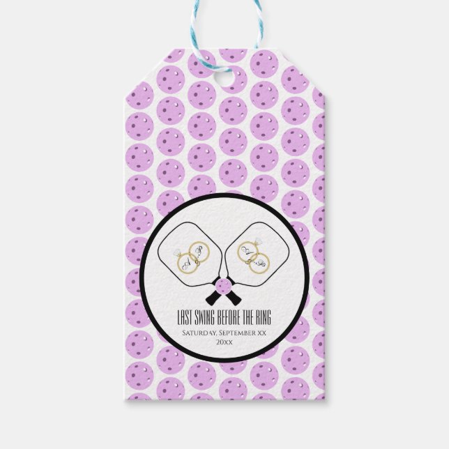 Etiqueta Para Presente Último Balanço Antes do Jogo Pickleball (Frente)