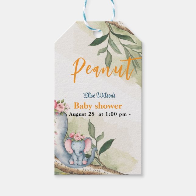 Etiqueta Para Presente Um amendoim doce está a caminho (Frente)