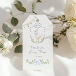 Etiqueta Para Presente Um aniversário de ganso bobo Obrigado