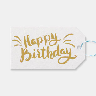 Etiqueta Para Presente Um Aniversário Dourado