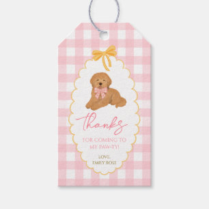 Etiqueta Para Presente Um Ano Dourado Xadrez Rosa Dourado Doodle