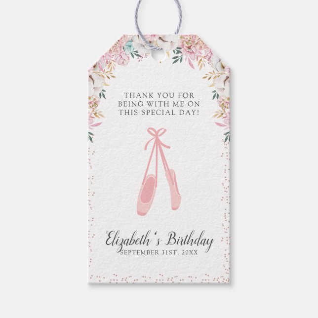 Etiqueta Para Presente Um Ballerina. (Frente)