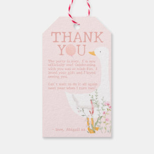 Etiqueta Para Presente Um Bobo Ganha primeiro aniversario de Meninas Rosa