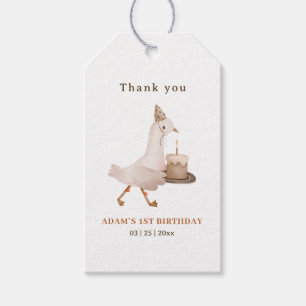 Etiqueta Para Presente Um Bobo Goose Aniversário Convite, Goose 1rua Boy