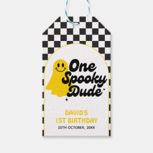 Etiqueta Para Presente Um Cara Assustador Groovy Halloween Primeiro Anive