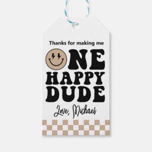 Etiqueta Para Presente Um cara feliz favorece marcas