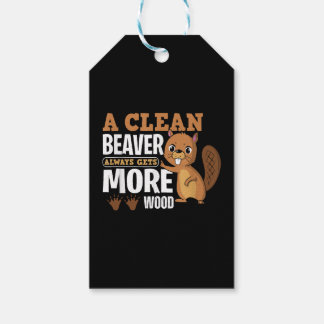 Etiqueta Para Presente Um castor limpo sempre ganha mais citações engraça