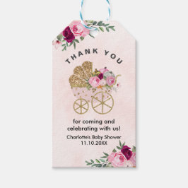 Etiqueta Para Presente Um Chá de Bebê da Menina Pequena Abóbora