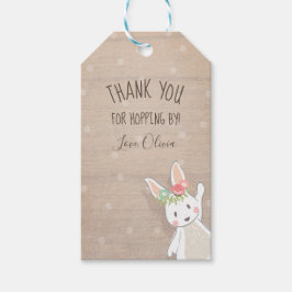 Etiqueta Para Presente Um Coelhinho Obrigado A Favorecer A Páscoa Rosa