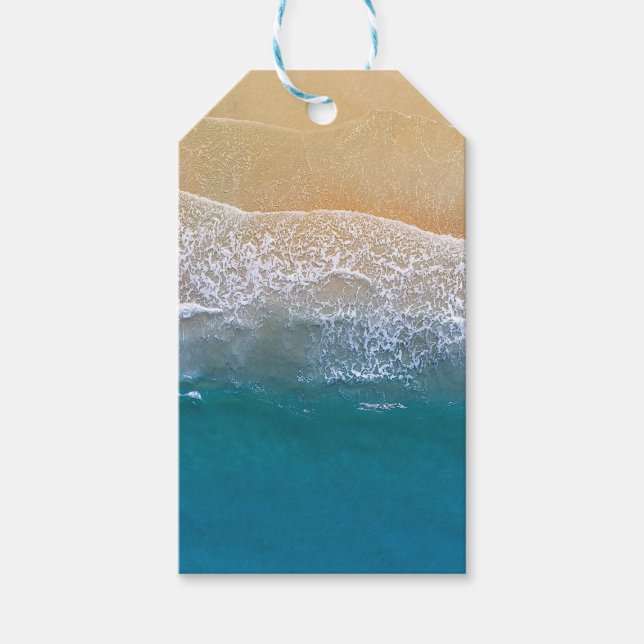 Etiqueta Para Presente Um com a Praia (Frente)