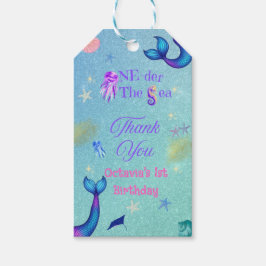 Etiqueta Para Presente Um-der o Mar Primeiro Aniversário