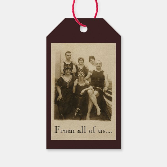 Etiqueta Para Presente Um dia na praia (Frente)