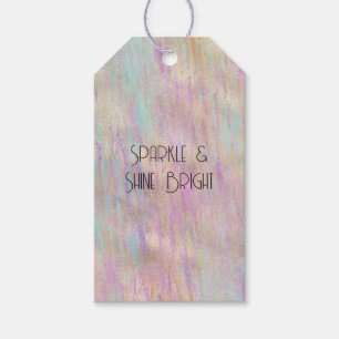 Etiqueta Para Presente Um Dourado Natal Rosa Muito Unicórnio Glitzy