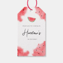 Um em um primeiro aniversario de melancia obrigado