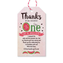 Um Em Um primeiro aniversario De Melão Obrigado