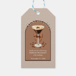 Etiqueta Para Presente Um Martini Espresso Marrom Arco de 30 anos Um Pouc